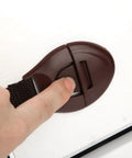 Easy Peasy Baby Proofing Locks 4 Pack For Cabinets, Drawers, And Fridge Belt Design Adhesive Safety Locks in use on cabinet