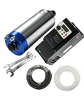 Pro Shop 2.2KW Round Water Cooled Spindle Motor Paired With 400Hertz Vfd Inverter For 220Volt Cnc Routers And Mills components.