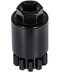 Camoo engine barring flywheel turning tool, black metal with square-drive top and gear-teeth bottom