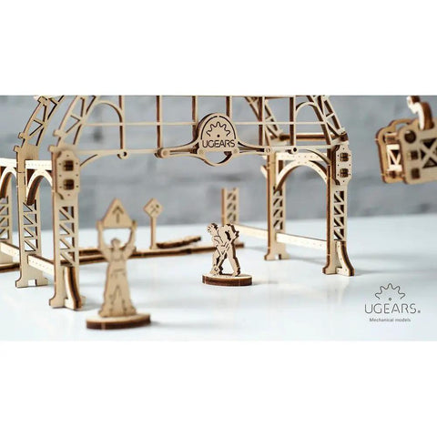 Wooden Self Propelled 3D Puzzle Rail Mounted Manipulator Construction Set For Curious Builders And Hobbyists Totally Great For STEM Learning Hands On Tinkering And Creative Engineering Projects on rail arch