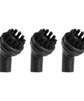 Heavy Duty Nylon Steam Cleaner Brushes Three Pack Killer Grout And Tile Scrubbies with black nylon bristles for tough cleaning.