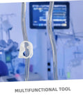 20 Pack Adjustable Flow Control Hose Clamps White Plastic Tube Valves for Lab Work, flexible tubing shown in lab environment