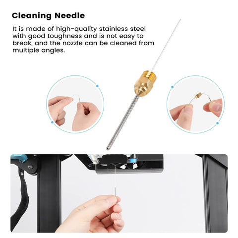 Top Shelf 13 Piece 3D Printer Nozzle Cleaning Kit With Heavy Duty Wrench And Precision Needles For Dead Simple Clog Fixes And Hassle Free Prints Every Day