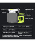 Diagram of 3500W Dust-Free Table Saw For Woodworking All-In-One Desktop Electric Saw with labeled parts and specifications.