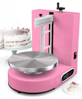 Powerful Cake Icing Smoothing Machine For Even Buttercream, pink device with LCD touch control for 4-12 inch cakes.