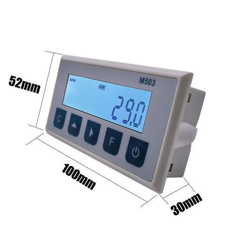 M503 Magnetic Scale DRO Display With Built In Magnetic Measurement System And Magnetic Tape For Woodworking, Stain Belt Profile Ready To Roll, Embedded Sensor, Plug And Play Benchtop Setup, 100x52x30mm display