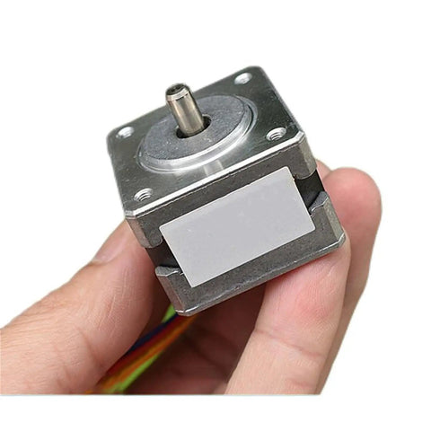 35mm Frame Nema 14 Stepper Motor 0.19A 12V 0.1N.m 61 Ohm Two Phase Four Wire Hybrid For CNC Machines And 3D Printers 5mm Shaft Smooth Quiet Motion And Precise Control, held in hand