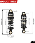 1/12 Scale Losi RC On Road Shock Absorber Set Front And Rear Upgrades With Threaded Collars And Springs Beefed Up Alloy 7075 Aluminum
