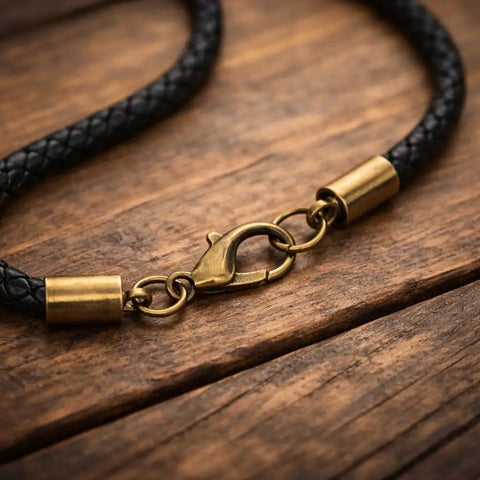 Antique Bronze 2mm Cord End Caps With Lobster Claw Clasps Durable Glue In Jewelry Findings for Kumihimo Beadwork shown on cord