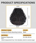 Slay All Day Riding With This Kickass Motorcycle Seat Pad For Brabus 1400 R Signature Edition 2026, honeycomb cushion, black, 21x36x40 cm.