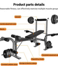 4 In 1 Weight Bench Set With Preacher Curl Pad And Leg Developer For Home Gym Full Body Training Adjustable Standard Bench
