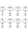 8 Pack 19mm Nylon Drawer Rollers With Ball Bearings And M6x1 Studs Sweet Replacement Wheels for smooth gliding and quiet operation.