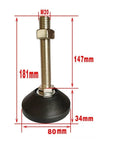 8 Pack Heavy Duty Swivel Adjustable Leveling Feet For Home And Office Furniture Machinery Rock Solid Table Support Bolts with D80mm base