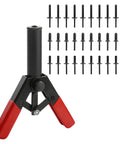 Beefy Heavy Duty Rivet Gun Set With 31 Piece Blind Rivet Kit And Non Slip Steel Hand Riveter for Car Panels, with visible rivets