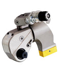 Adjustable Hydraulic Torque Wrench With Two Point Five Inch Square Drive And Precision Aluminum Build For Heavy Duty Industrial Fastening, side view.