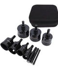 Heavy Duty 10Pcs Serrated Brazing Hole Saw Drill Bits Kit With EVA Guide Jig For Tough Jobs, Carbon Steel Toolset With Thickened Carborundum Coating That Cuts Smoothly Through Metal And Plastics Like A Boss., 10pc carbon steel hole saw kit with EVA case, 20-50mm drill bits
