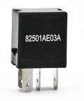 Premium 12 Volt 55 Amp 4 Pin Auto Relay For Fuel Pump Starter AC Compressor Cooling Fan Direct Swap Replaces 82501AE03A, close-up view.