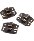 Antique Bronze Box Hasp Lock Set 20Pcs Vintage Jewelry Box Latches 24x19mm Old School Retro Hardware in a set of three, durable iron latches