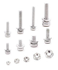 160 Pieces Stainless Steel SS304 Pan Head Screws And Nuts Kit M2 To M5 Fasteners displayed in various sizes