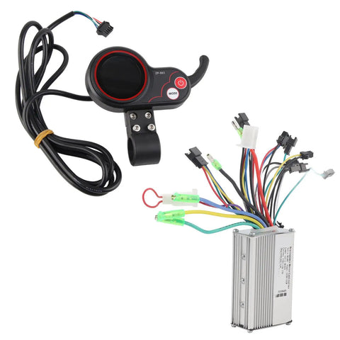 48V Brushless Motor Controller With LCD Display For Electric Vehicles High Efficiency Speed Control System with wiring harness.