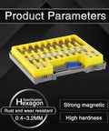 Mini Twist Drill Bit Kit 150 Pc HSS Micro Precision Set in yellow case for PCB jewelry crafts, 0.4mm to 3.2mm sizes