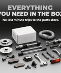 Complete auto parts kit including brake discs, rotors, calipers, and bearings with a box. Suitable for One Piece Rear Wheel Bearing And Hub Assembly Fits Lancer 2008 To 2012 And Outlander And Outlander Sport 2008 To 2013 Easy Install Replacement Wheel Hub Bearing Kit For Smooth Handling And Reliable Performance.