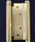Brass Finish Double Action Spring Hinges 4 Inch Stainless Steel Self Closing For Cafe And Saloon Doors Swing Both Ways