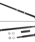 Beefed Up Front Adjustable Panhard Track Bar For 0 To 4 Inch Lift Heavy Duty Off Road Track Rod With Quiet Smooth Bushing Optimized Lubrication For Long Lasting Stability And Rock Solid Steering, black steel with bushings and hardware