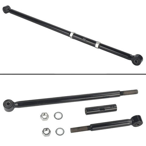 Beefed Up Front Adjustable Panhard Track Bar For 0 To 4 Inch Lift Heavy Duty Off Road Track Rod With Quiet Smooth Bushing Optimized Lubrication For Long Lasting Stability And Rock Solid Steering, black steel with bushings and hardware