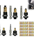 Pro Grade Rivet Nut Tool Set With Mandrels And Flat Head Nuts M3 To M12, 60 Piece Kit, Heavy Duty Rivet Nut Pliers For Drill, DIY Garage Must Have For Sheet Metal, Automotive, Furniture And Pipes. M3-M12 mandrels and rivet nuts set