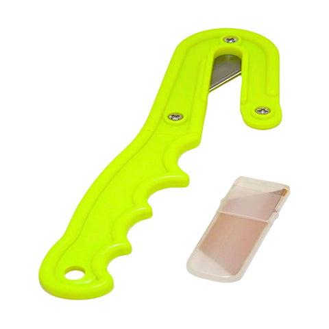 Yellow Beefy Waterproof 8 Inch Diving Line Cutter With Firm Grip Handle, Includes 2 Extra Blades, Compact Underwater Tool For Fishing