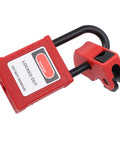 Two Pack Circuit Breaker Lockout Device With Insulated Padlocks for small and medium breakers, red body and label