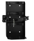 Tough As Nails Weather Resistant Fire Extinguisher Cabinet Lock Box For 20 Lb ABC Mount, sturdy black metal mounted holder.