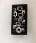Stainless Steel Exhaust Header Collector Bolt Kit M10 X 1.5 X 40mm With 6 Serrated Flange Bolts And 6 Self Locking Serrated Nuts