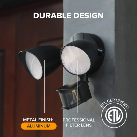Straight Up Heavy Duty LED Security Flood Light With Wide Angle Motion Sensor And Rock Solid Weatherproof Build To Keep Your Driveway Or Backyard Brightly Lit Through Every Night