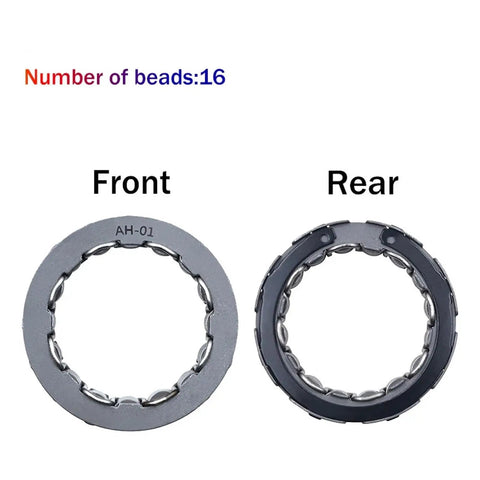 Premium Motorcycle Starter One Way Bearing Overrunning Clutch Kit Fits ZX10R ZX14R ZG1400 Hardened Steel Rollers Easy Install Quick Swap Smooth Start No Kickback For Riders Seeking Sick Performance Long Life Durability For Bikes front and rear 16-ball bearings