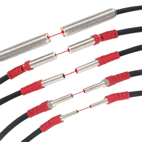 Through Beam Laser Photoelectric Sensor For Automation, 12-24V DC, NPN PNP Outputs, 20m Sensing Range, IP65 Rated, 500 Hz Response