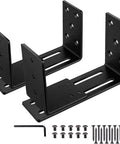Adjustable Door Barricade Brackets For Inswing And Outswing Doors Heavy Duty U Shaped And C Brackets Fit 2x4 And 4x4 Lumber Pack Of 2