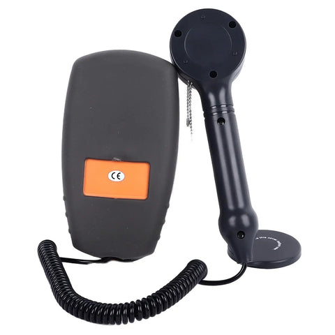 Portable Light Meter A B Tester With LCD Display, Illuminometer For Lamp Testing And More, Measures Light Intensity 0 To 40mW And UV 290 To 390nm, Easy To Use Interface, Great For Home Lab And Field Tech Tasks, black handheld meter with coiled cable