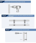Installation steps for 5 Pack Polished Chrome Acrylic Cabinet Pull Handles For Kitchen Drawers And Bathroom Cabinets.