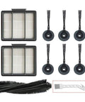 10 Pack Replacement Side Brushes And Filters For Shark ION Robot Vacuum Models R85 RV850 S86 S87 S88 R71 R72 R75 RV761 RV771 RV871 AV751 AV752 AV753 Compatible Kit showing side brushes, filters, and main brush