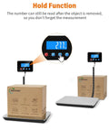 Digital Shipping Scale Half Ounce To 440 Pound High Accuracy Postal Scale displaying 27.7 with hold function