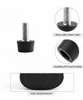 Adjustable Furniture Leveling Feet For Cabinets And Sofas, Durable PP Plastic With Iron Core, 2.6 x 2.9 Inches, close-up view