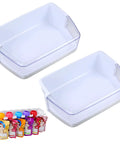 2 Pack Right Side Refrigerator Door Bin Shelf Replacement For Samsung RF4287 RF4289 with food pouch hanger visible