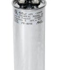 Dual Run Round Capacitor 40/5 MFD 370 440 VAC For Condenser AC Unit Heat Pump Air Conditioner, metal casing, three terminals