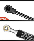 Close-up details of Rear Window Lift Supports Gas Spring For Infiniti QX56 2004 To 2010 Armada 2005 To 2015 Pathfinder 2004 and Nissan Models