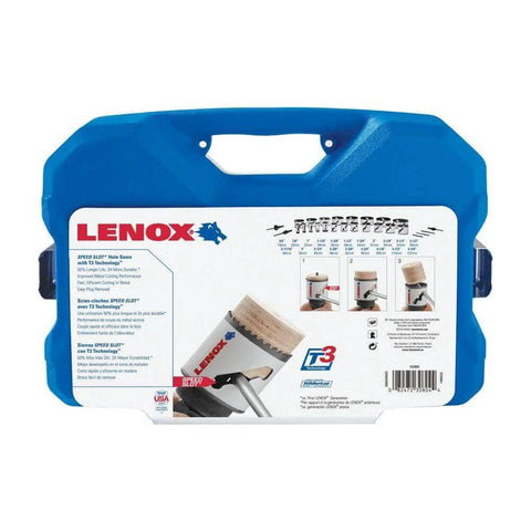 Lenox 26-piece bi-metal hole saw kit in blue plastic case