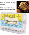 12 Size Casing Clamp And Screw Set For Watch Repair Kit With 240 Pieces Of Assorted Watch Movements Fixing Adapters