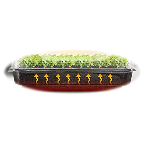 Prism Lens Powered LED Mini Greenhouse Kit With NanoTech Light Reflector And Double Thick Tray showing airflow for seed starting