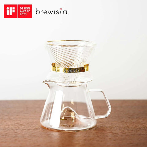 Tornado Duo Pour Over Coffee Dripper Barista Grade With Double Wall Glass Insulated Body Easy To Clean Dripper For Home Or Office 1 To 2 Cups 18 Rib Design Slows Water For Rich Flavor And Smooth Extraction